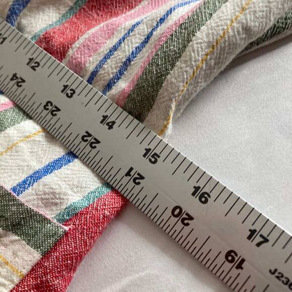 Old Navy Women’s Linen Sleeveless Striped Midi Shirt Dress‎ Size M Preppy Boho - Picture 10 of 12